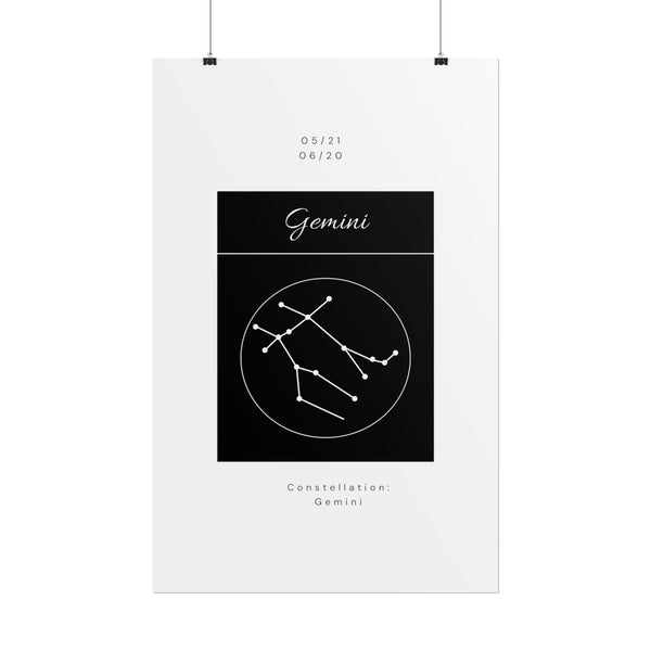 Gemini Star Constellation Zodiac Poster