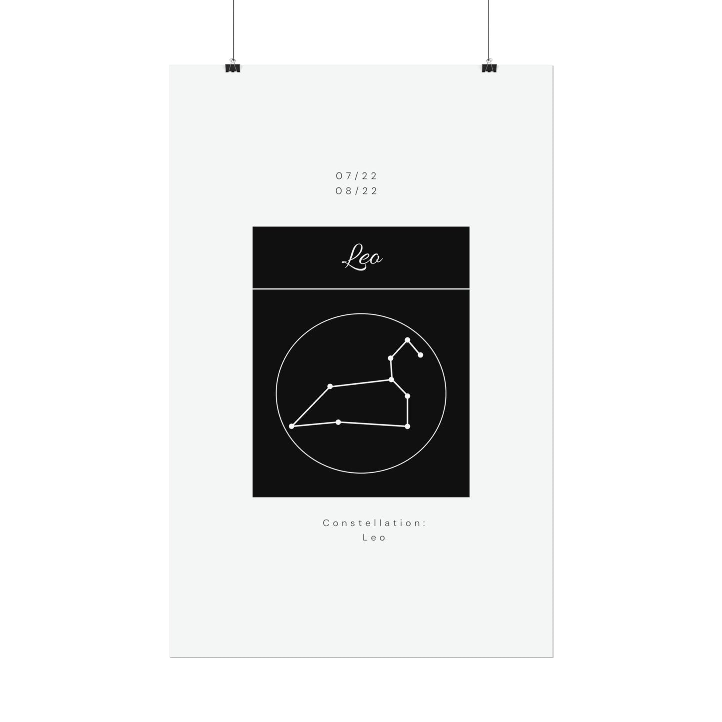 Leo Star Constellation Zodiac Poster