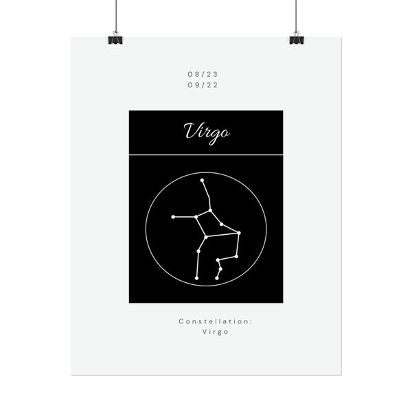 Zodiac Poster/ Virgo Star Constellation