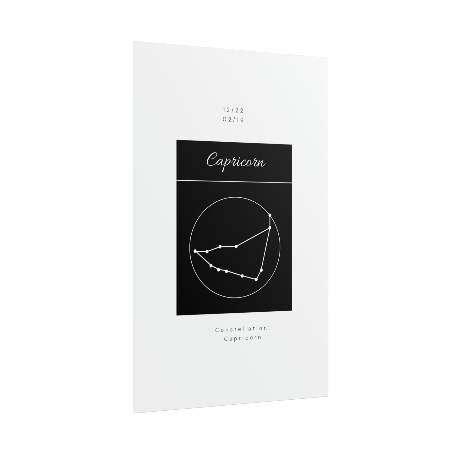 Capricorn Star Constellation Zodiac Poster