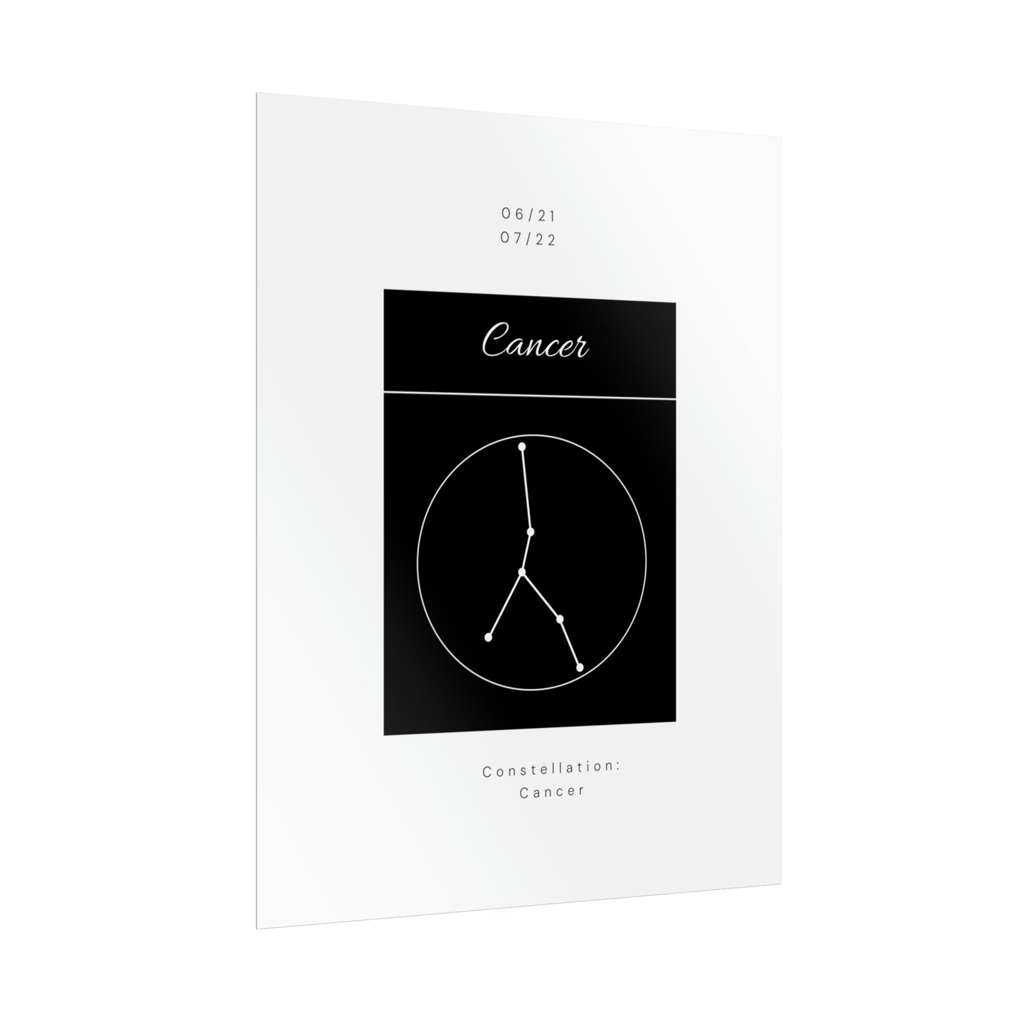 Cancer Star Constellation Zodiac Poster