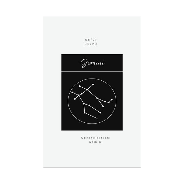 Gemini Star Constellation Zodiac Poster