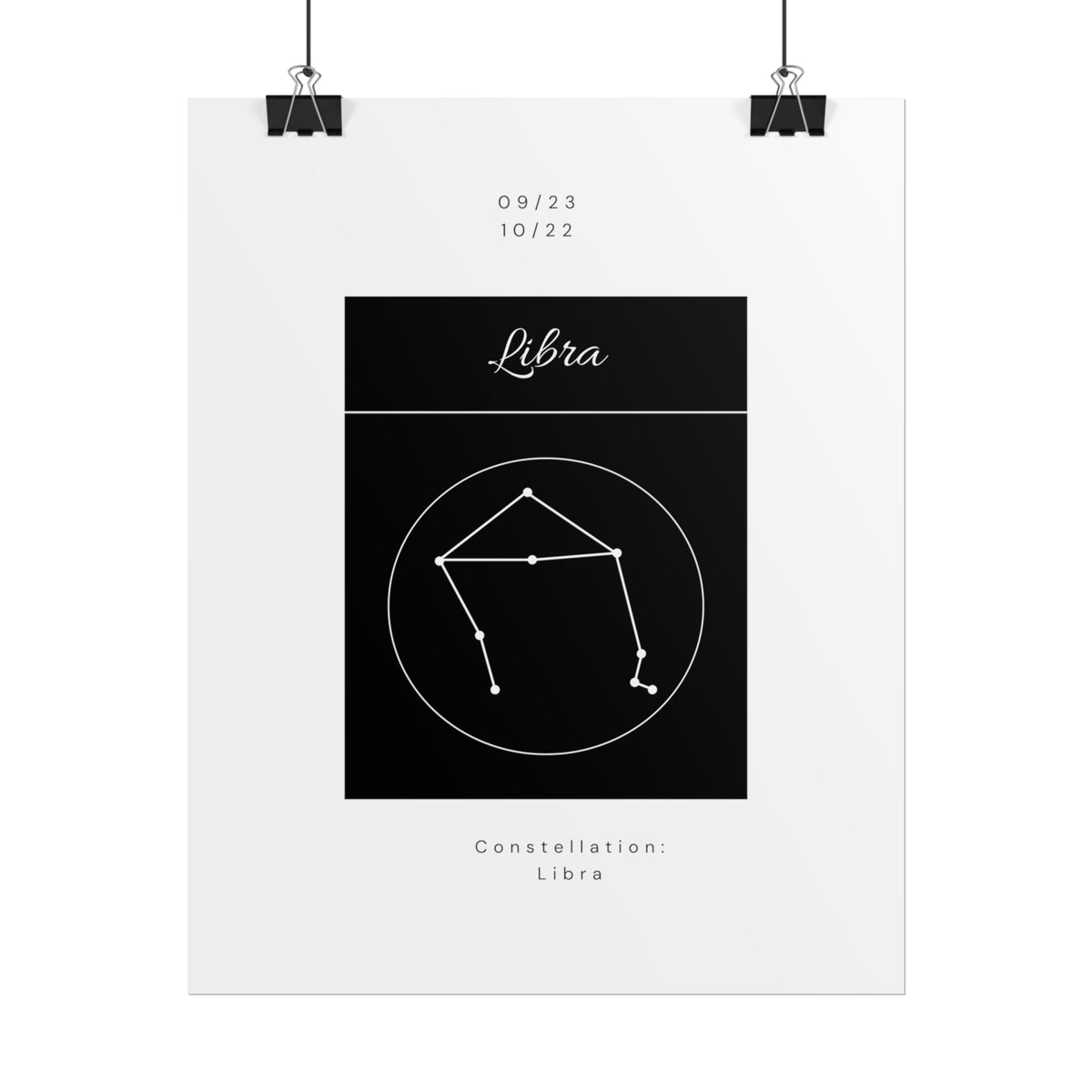 Libra Star Constellation Zodiac Poster