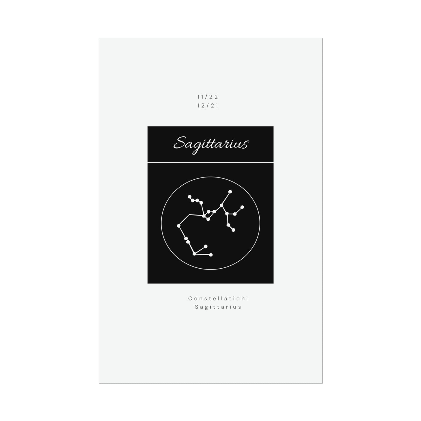 Sagittarius Star Constellation Zodiac Poster