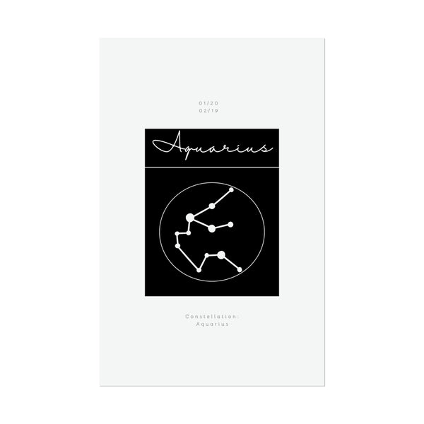 Aquarius Star Constellation Zodiac Poster