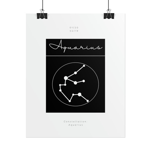 Aquarius Star Constellation Zodiac Poster