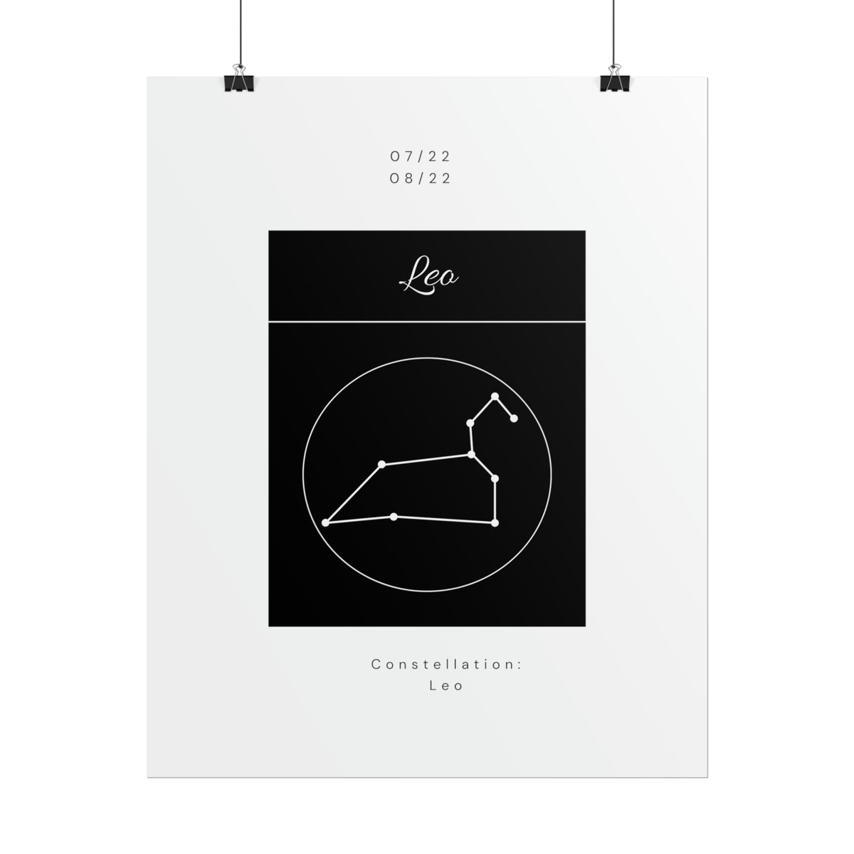 Leo Star Constellation Zodiac Poster