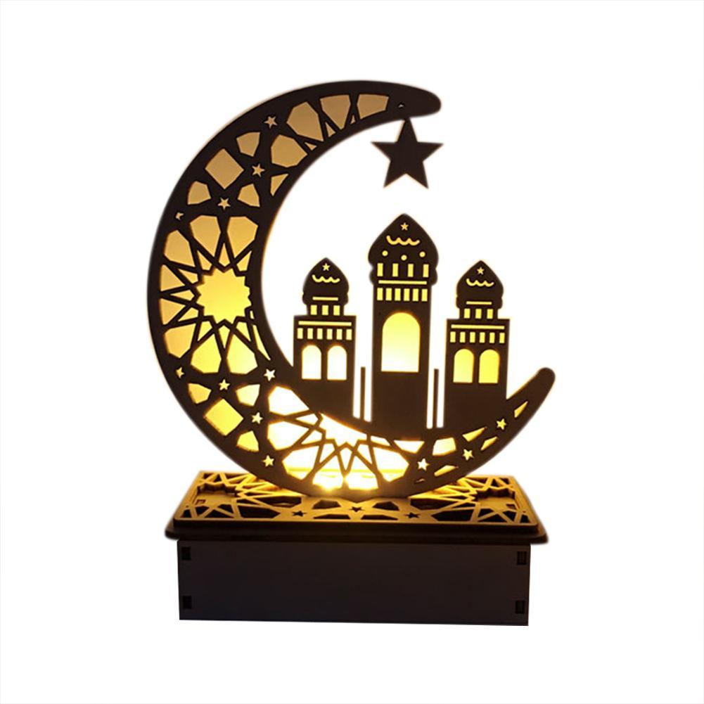 Mystic Moon Wooden Table Lamp