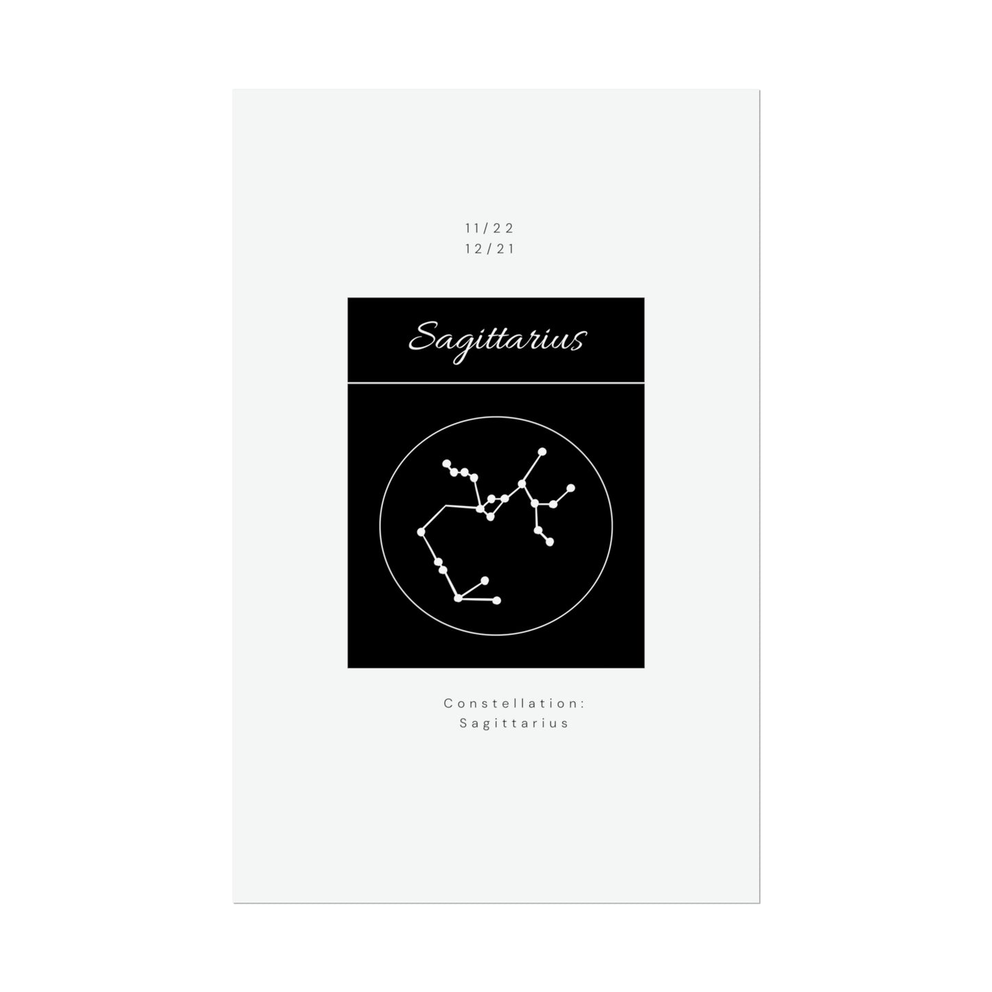 Sagittarius Star Constellation Zodiac Poster