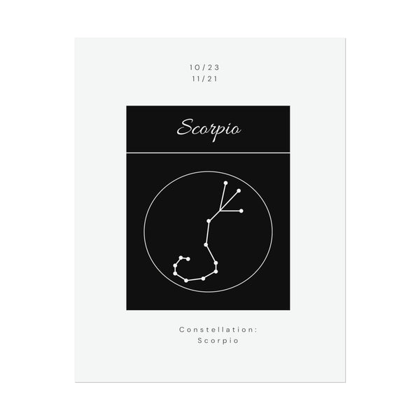 Scorpio Star Constellation Zodiac Poster