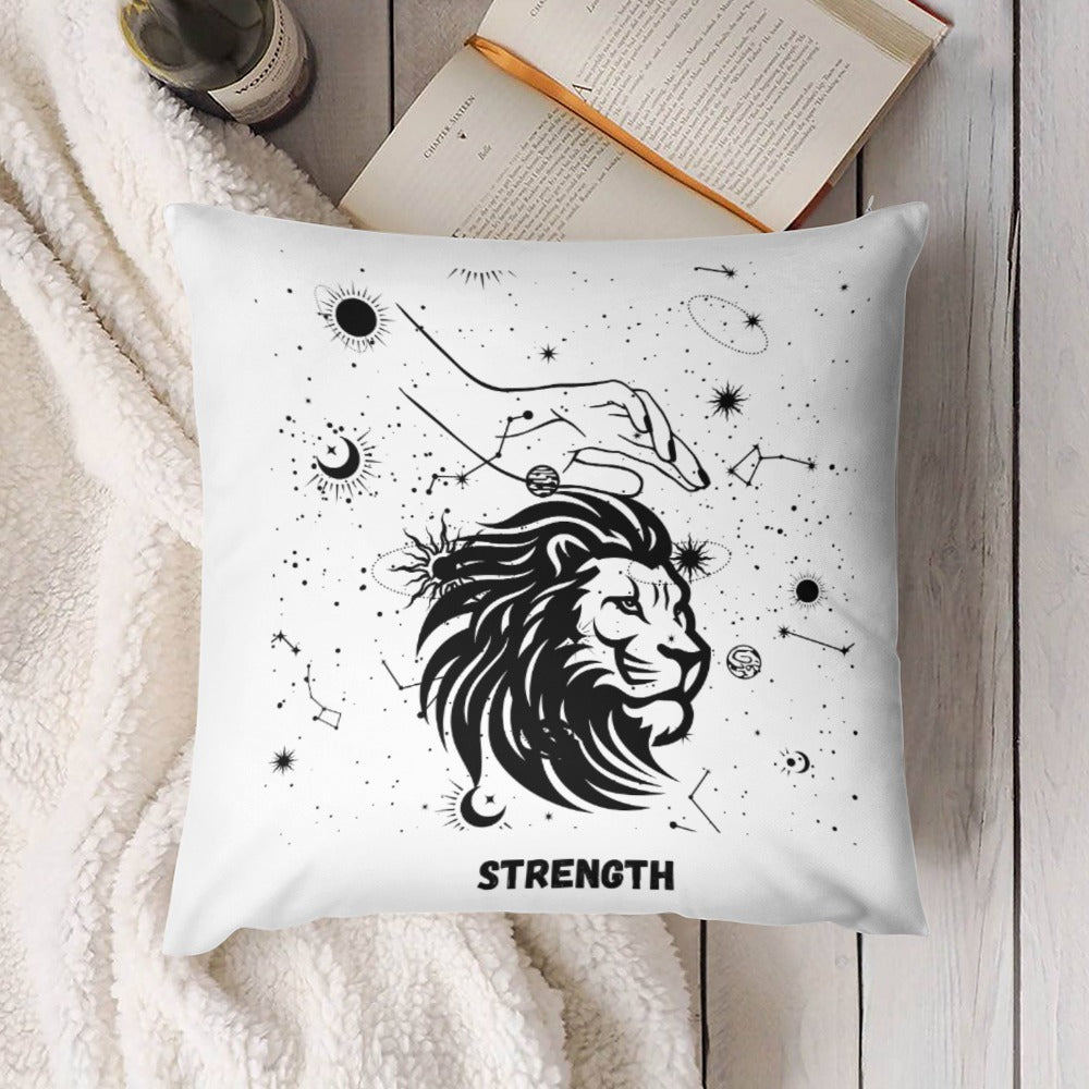 Celestial Plush Throw Pillow Case -  STRENGTH