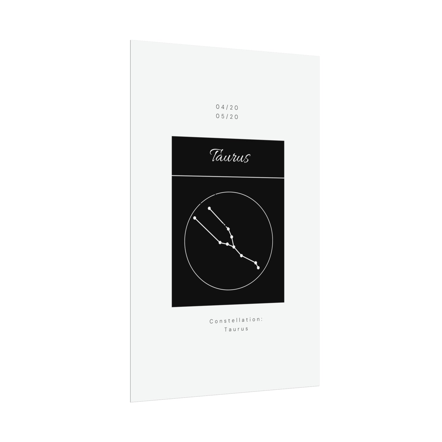 Taurus Star Constellation Zodiac Poster