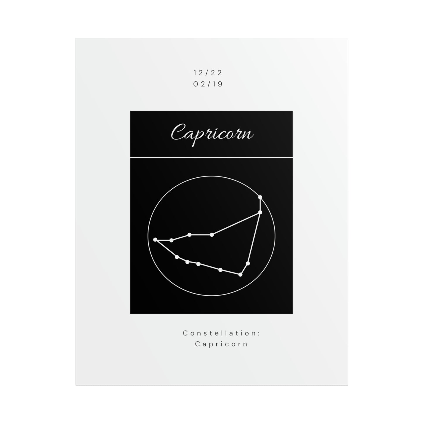 Capricorn Star Constellation Zodiac Poster