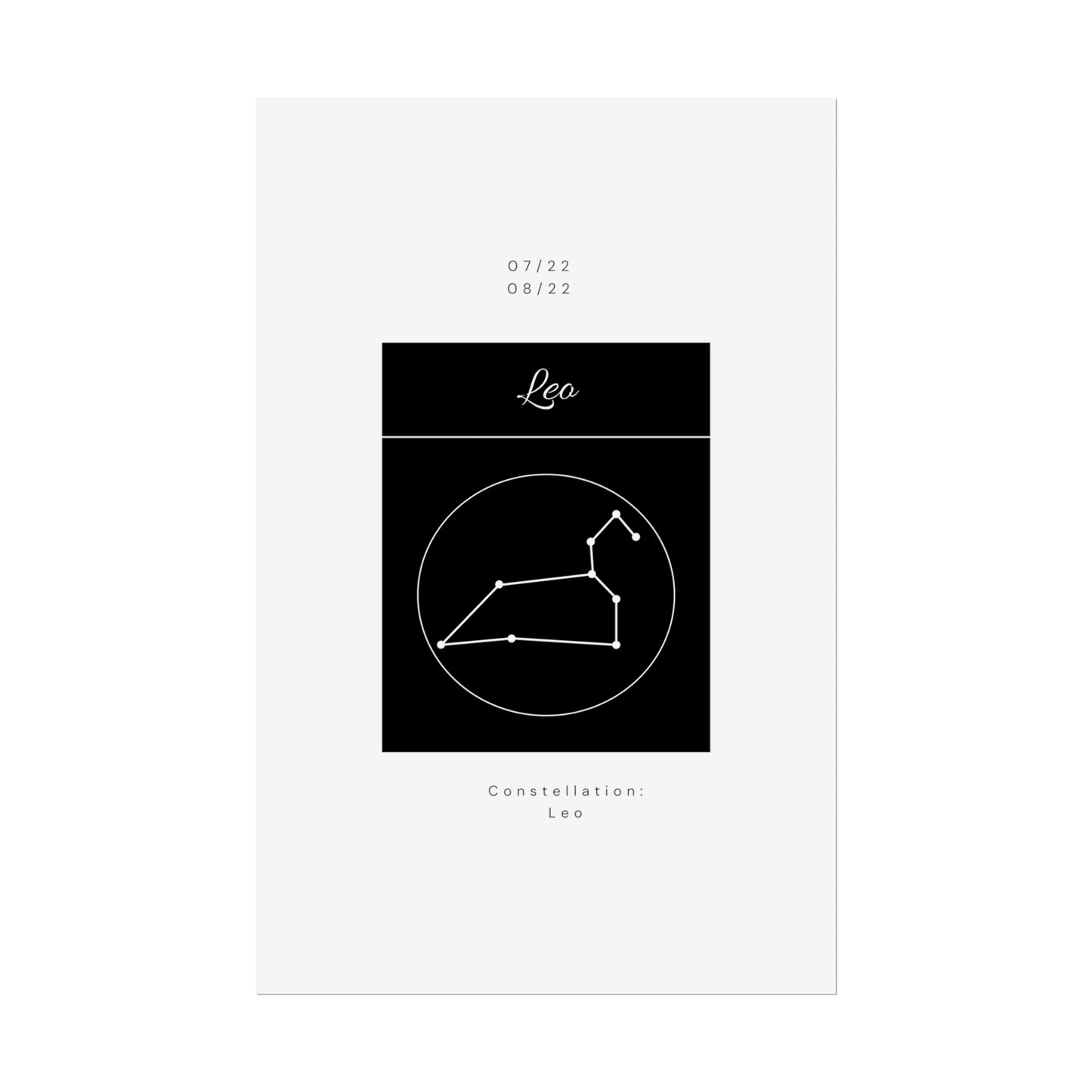 Leo Star Constellation Zodiac Poster