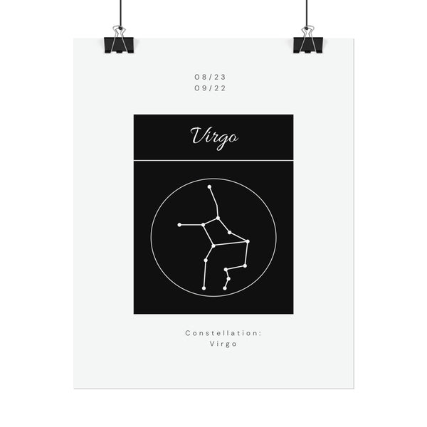 Zodiac Poster/ Virgo Star Constellation