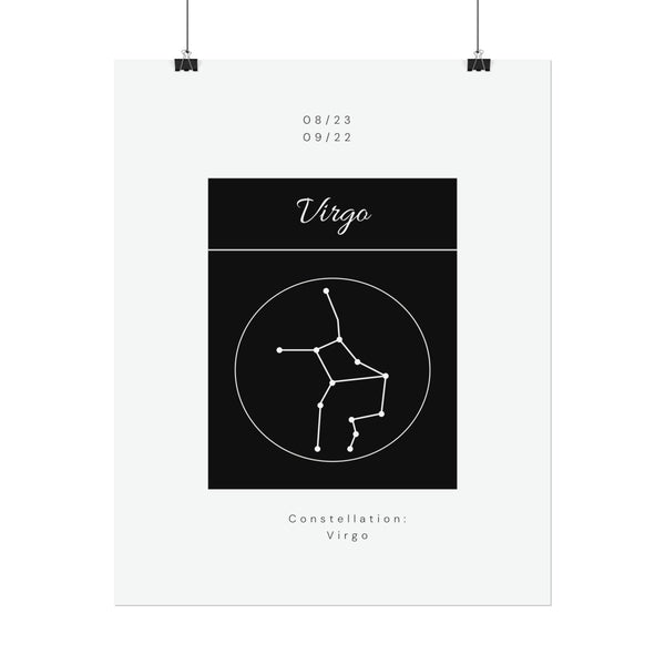 Zodiac Poster/ Virgo Star Constellation