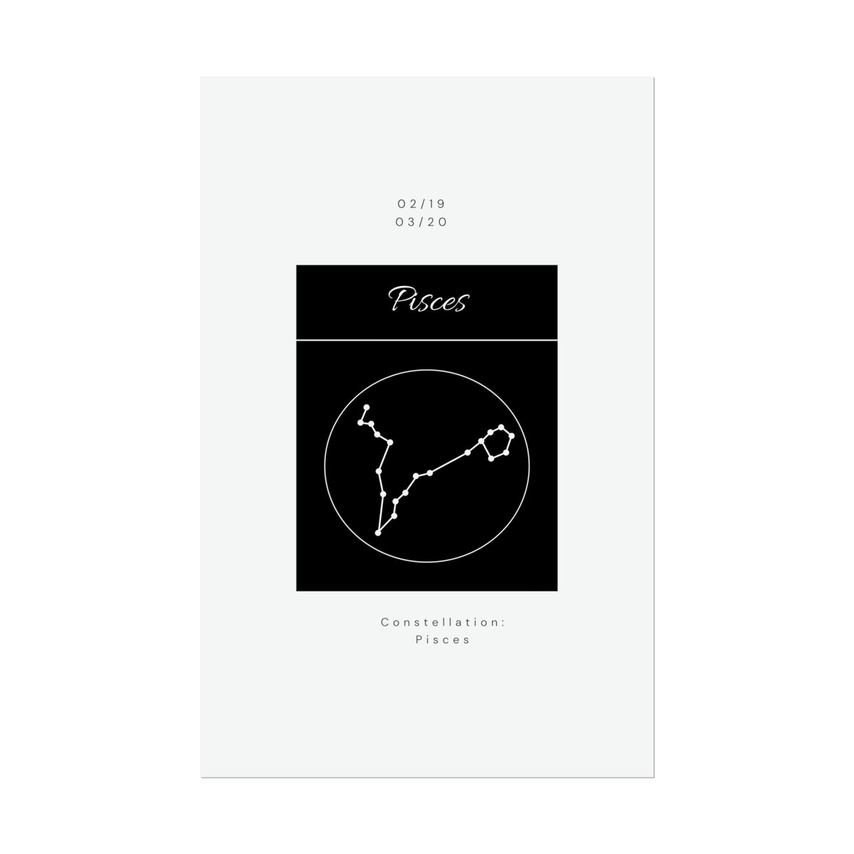 Pisces Star Constellation Zodiac Poster