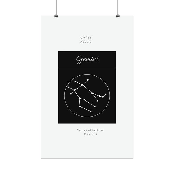 Gemini Star Constellation Zodiac Poster