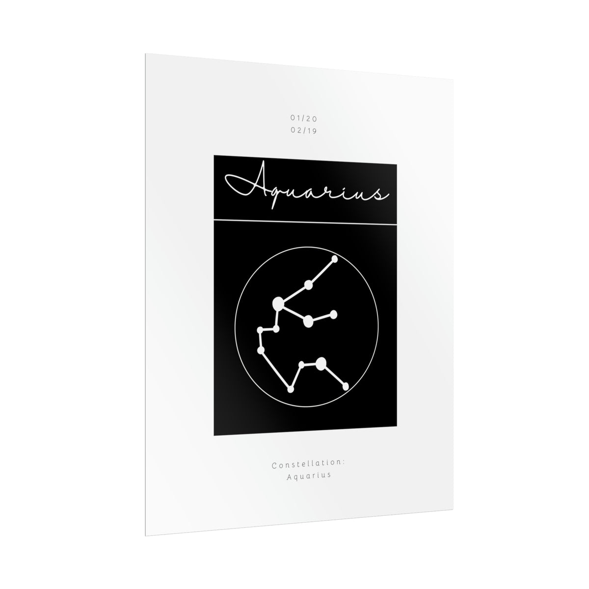 Aquarius Star Constellation Zodiac Poster