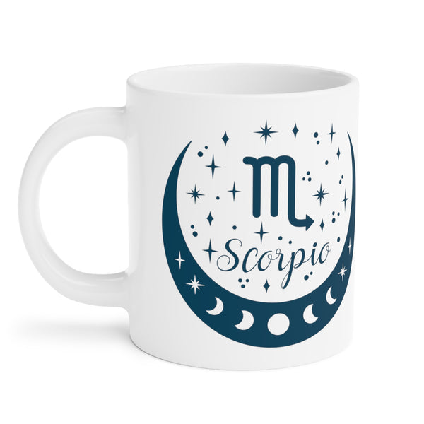 Zodiac Coffee Mug with Traits: Scorpio Edition