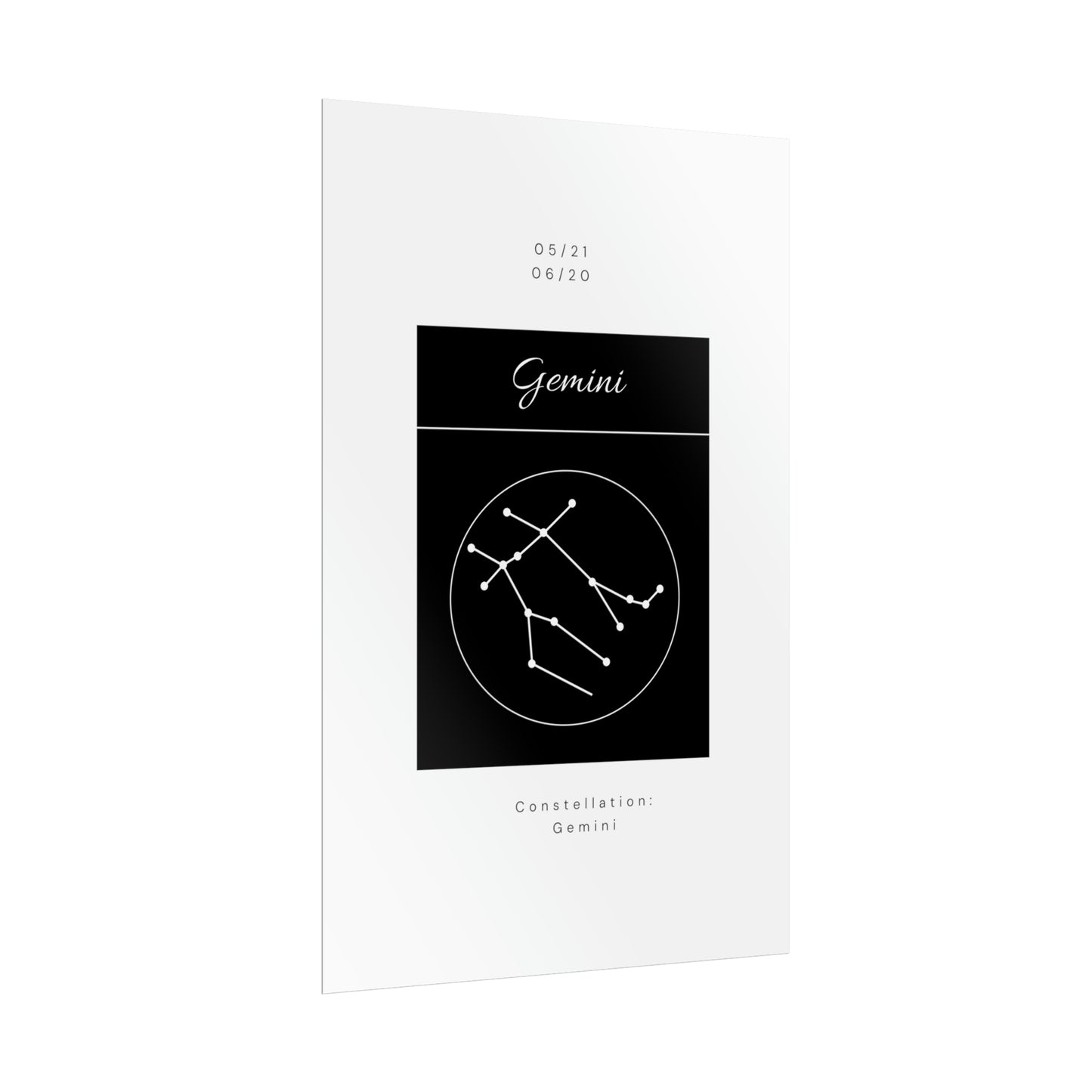 Gemini Star Constellation Zodiac Poster