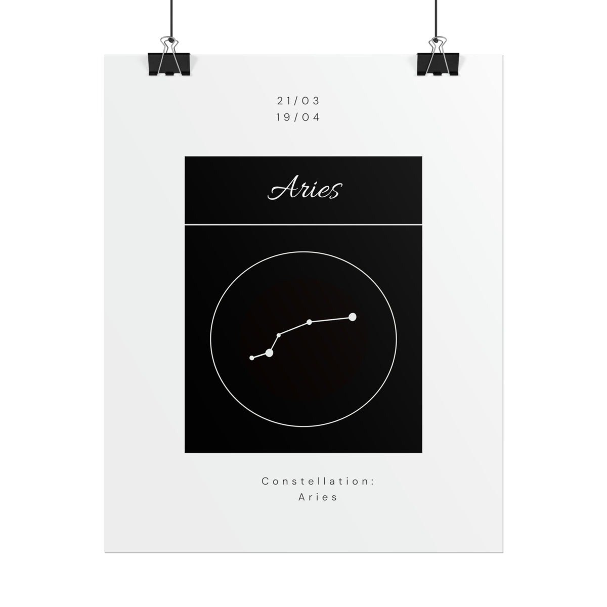 Aries Star Constellation Zodiac Poster