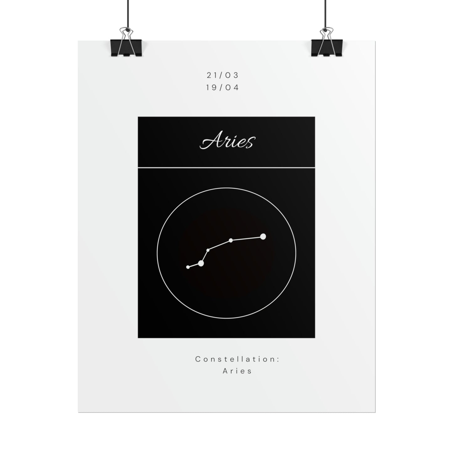 Aries Star Constellation Zodiac Poster