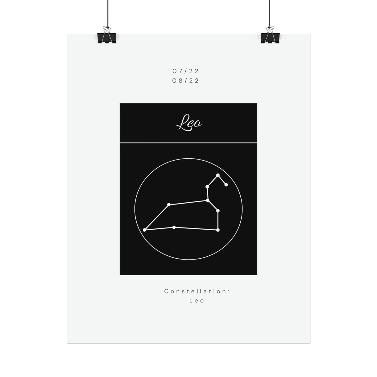 Leo Star Constellation Zodiac Poster