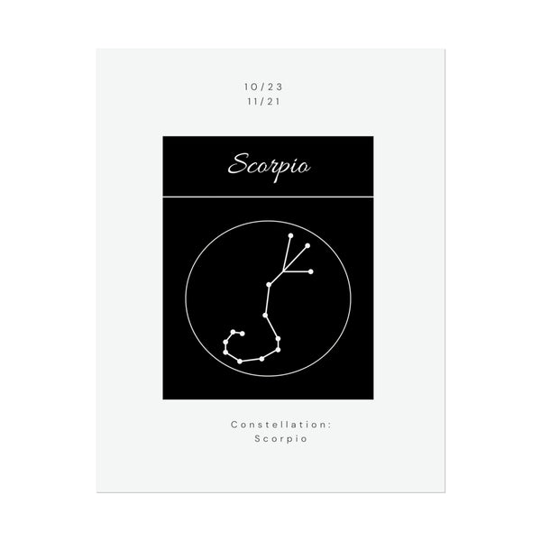 Scorpio Star Constellation Zodiac Poster