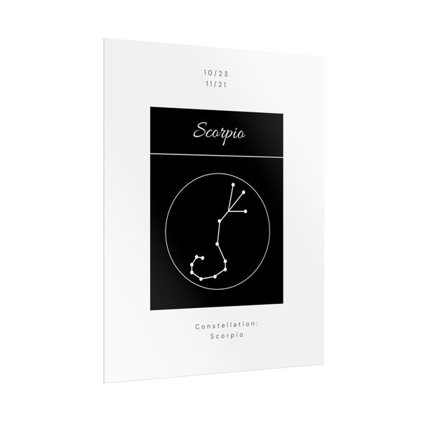 Scorpio Star Constellation Zodiac Poster