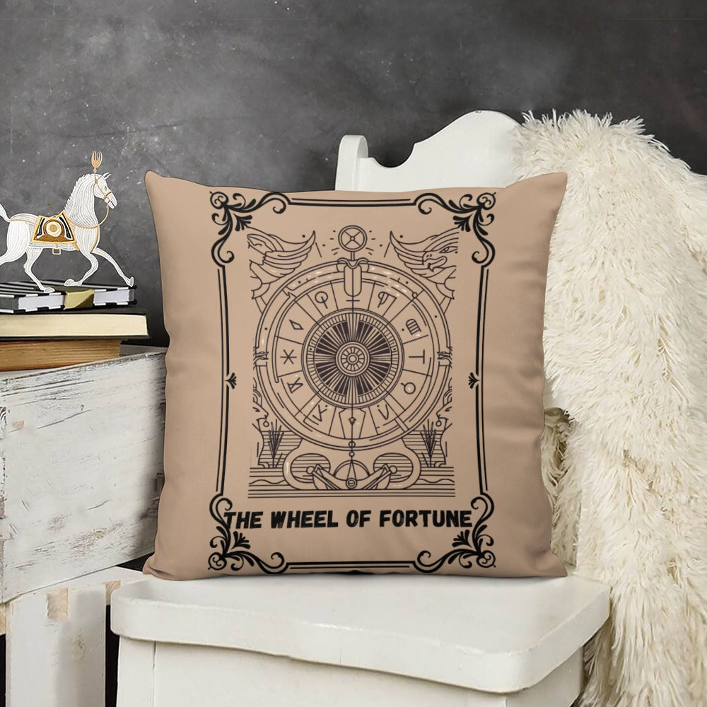 Celestial Plush Throw Pillow Case - THE WHEEL OF FORTUNE