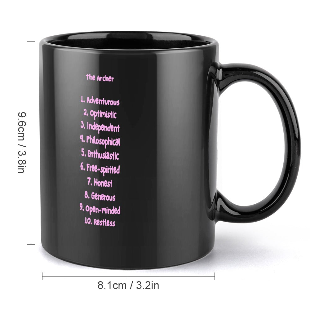 Zodiac Coffee Mug: Sagittarius Edition (Black Edition)