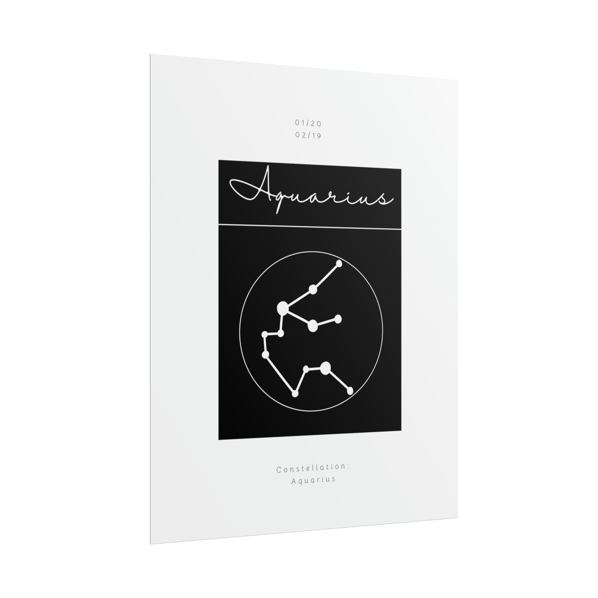 Aquarius Star Constellation Zodiac Poster