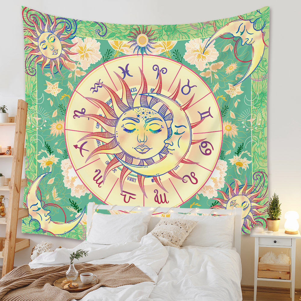 Bohemian Sun and Moon Tapestry