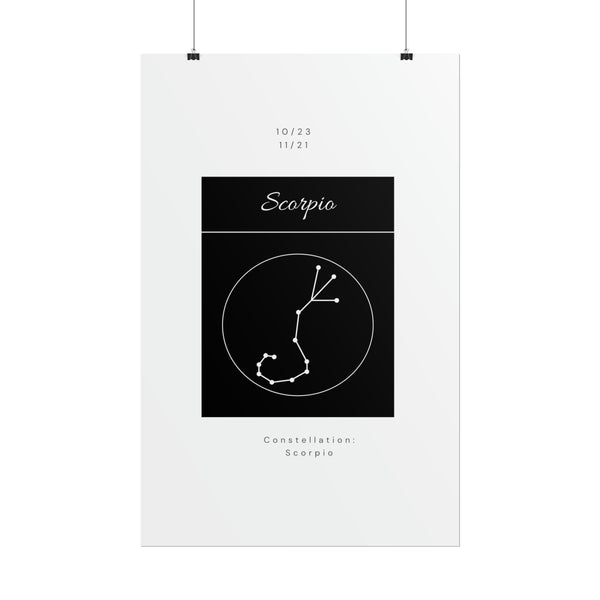 Scorpio Star Constellation Zodiac Poster