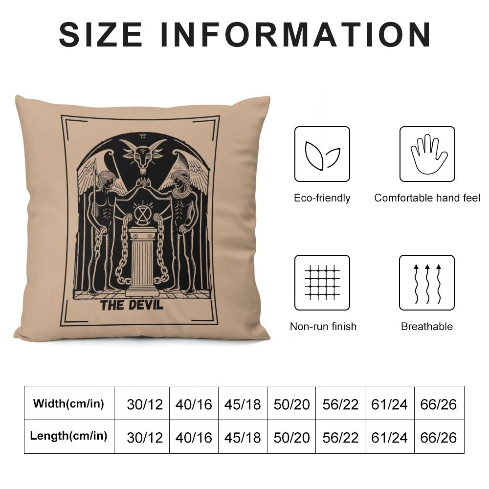 Celestial Plush Throw Pillow Case -  THE DEVIL