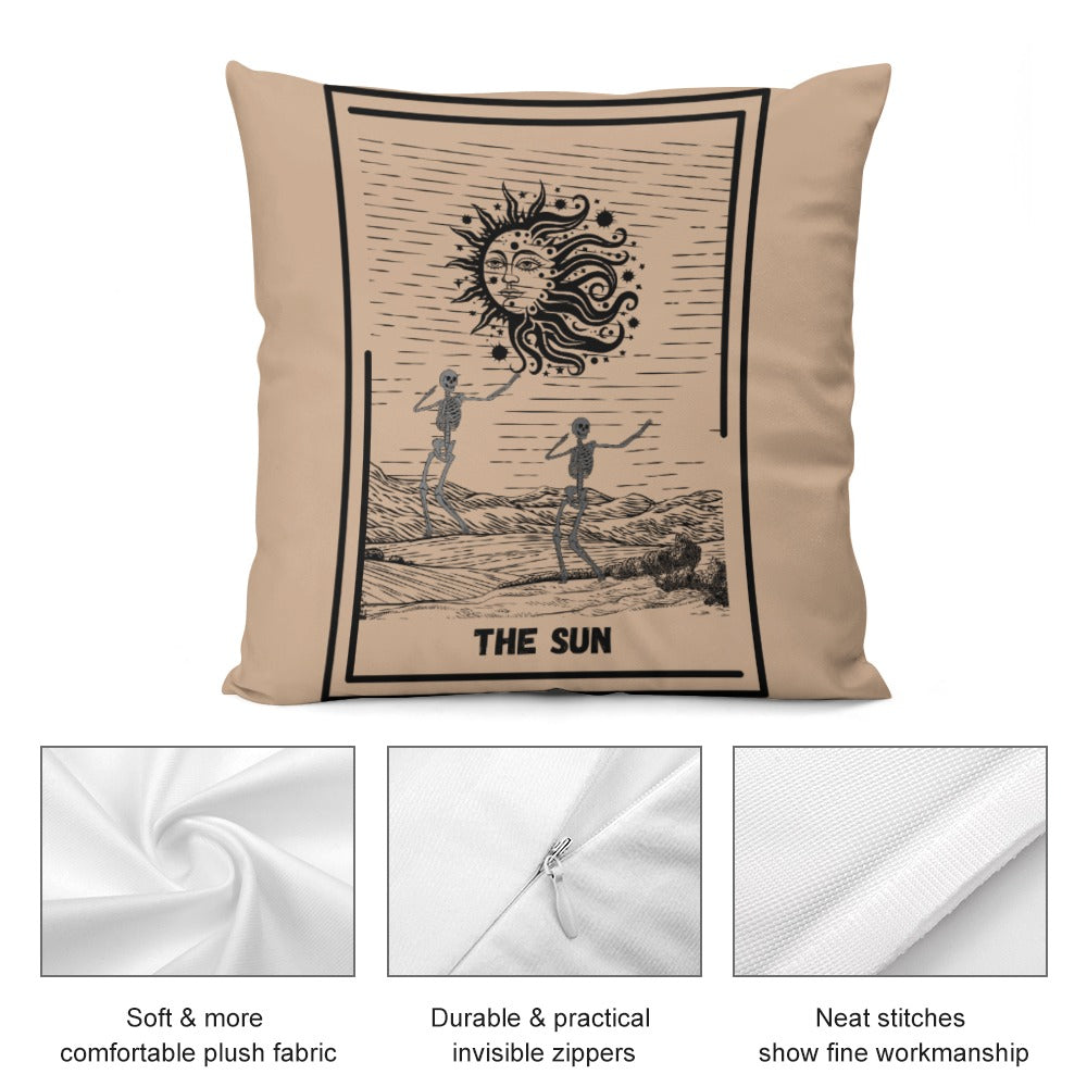 Celestial Plush Throw Pillow Case - THE SUN