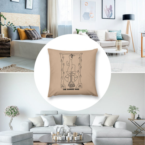 Celestial Plush Throw Pillow Case- THE HANGED MAN