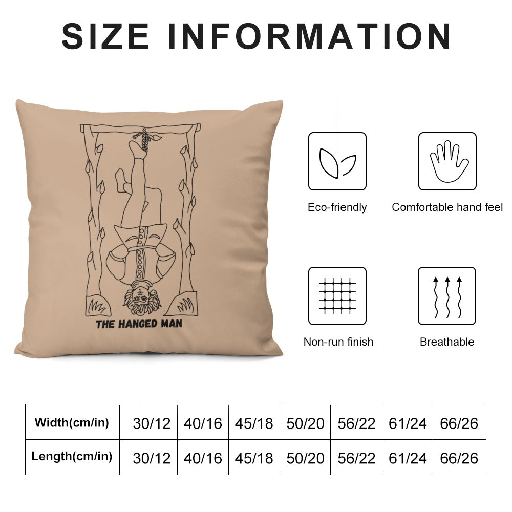 Celestial Plush Throw Pillow Case- THE HANGED MAN