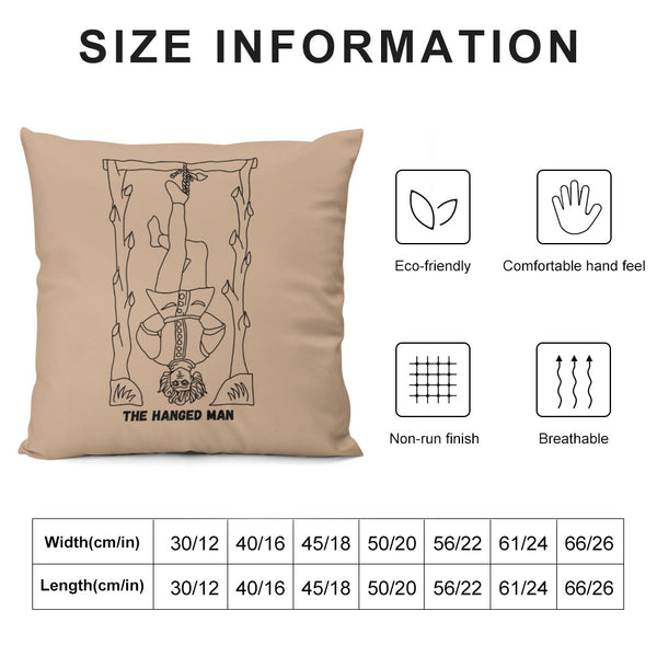 Celestial Plush Throw Pillow Case- THE HANGED MAN