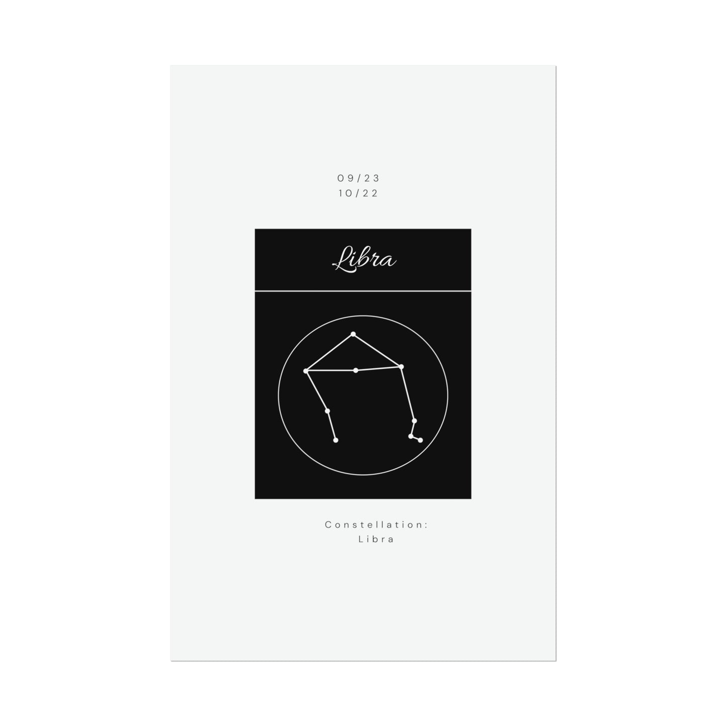 Libra Star Constellation Zodiac Poster