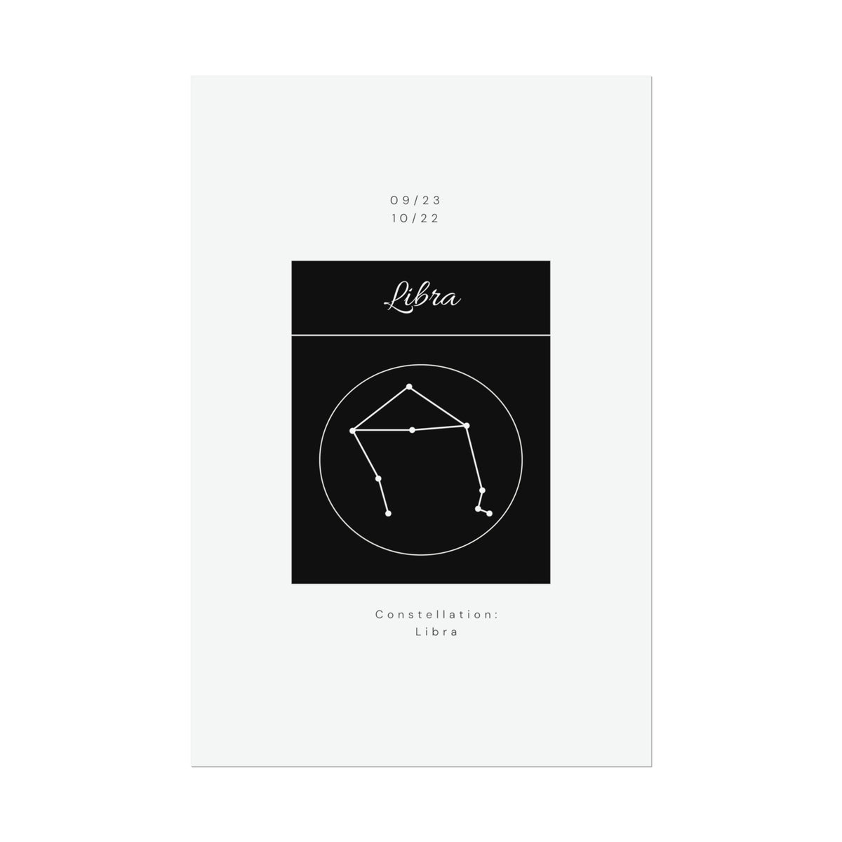 Libra Star Constellation Zodiac Poster