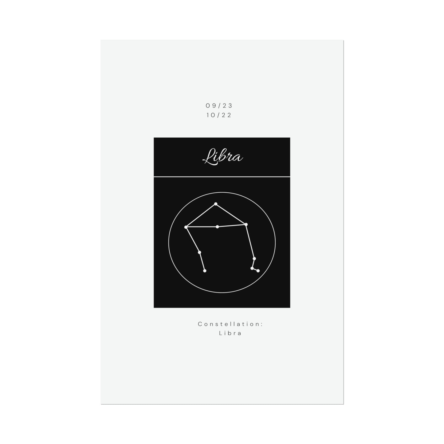 Libra Star Constellation Zodiac Poster