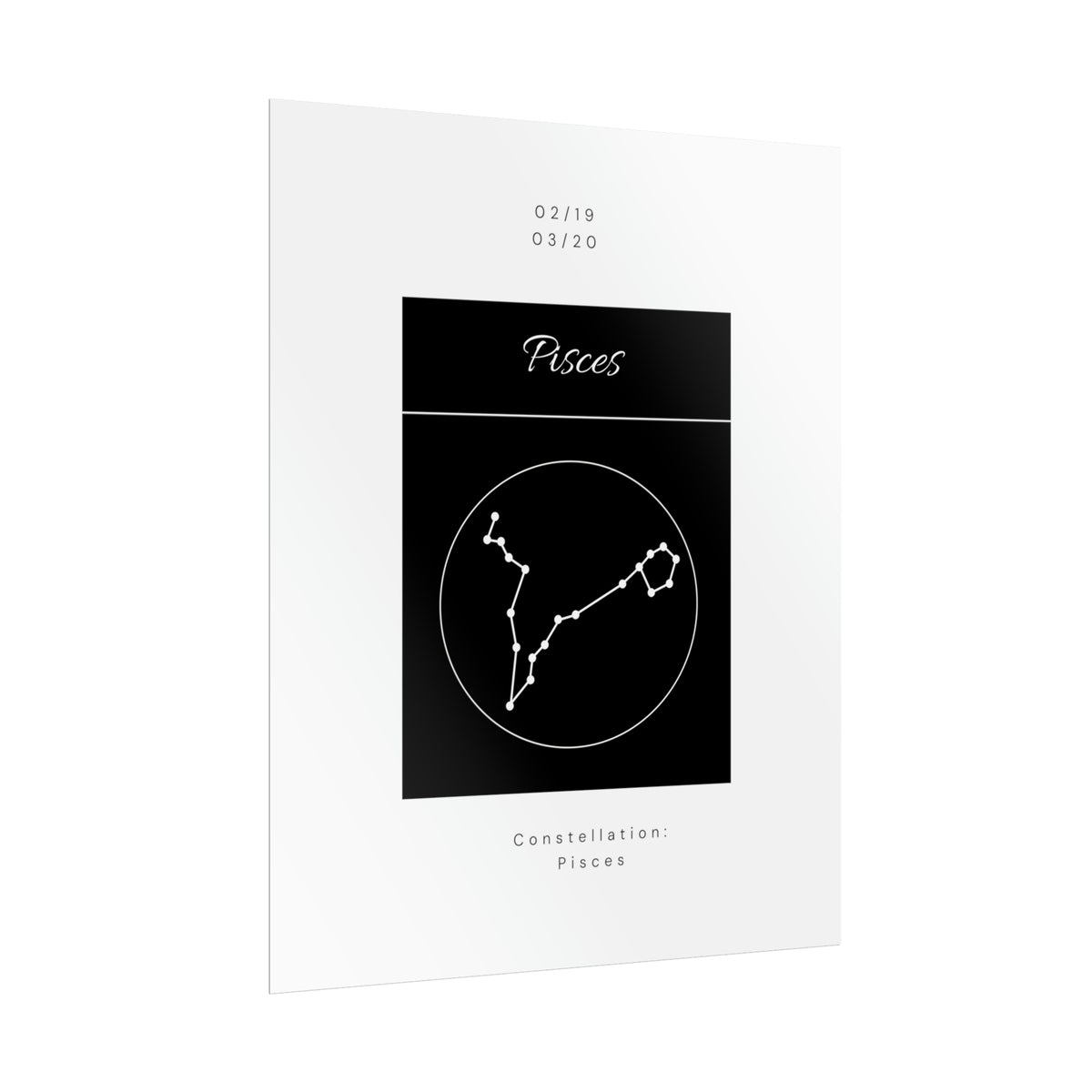 Pisces Star Constellation Zodiac Poster