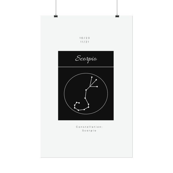 Scorpio Star Constellation Zodiac Poster