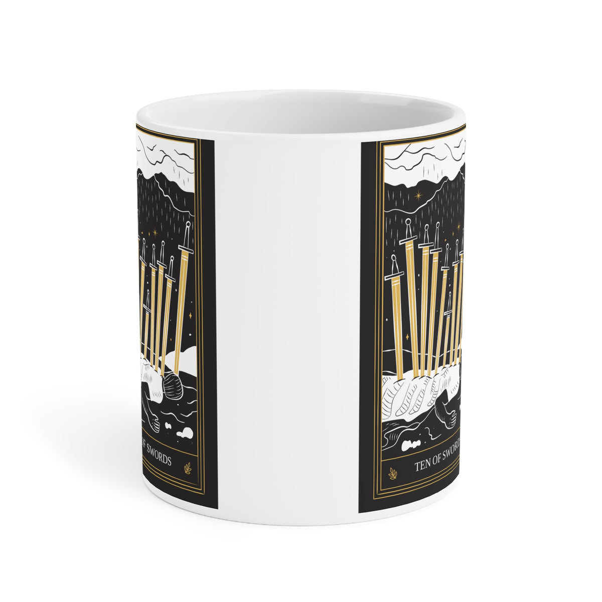 10 of Swords Tarot Card Coffee Mug