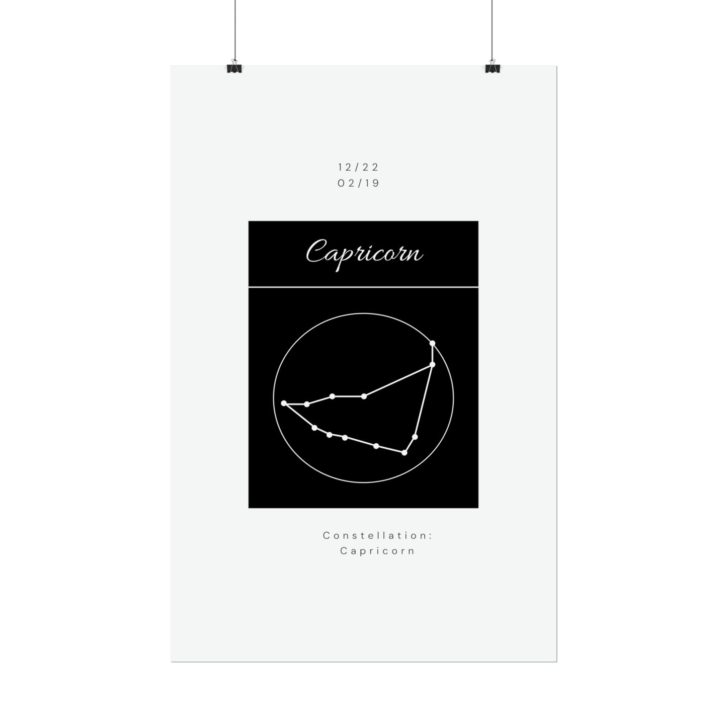 Capricorn Star Constellation Zodiac Poster