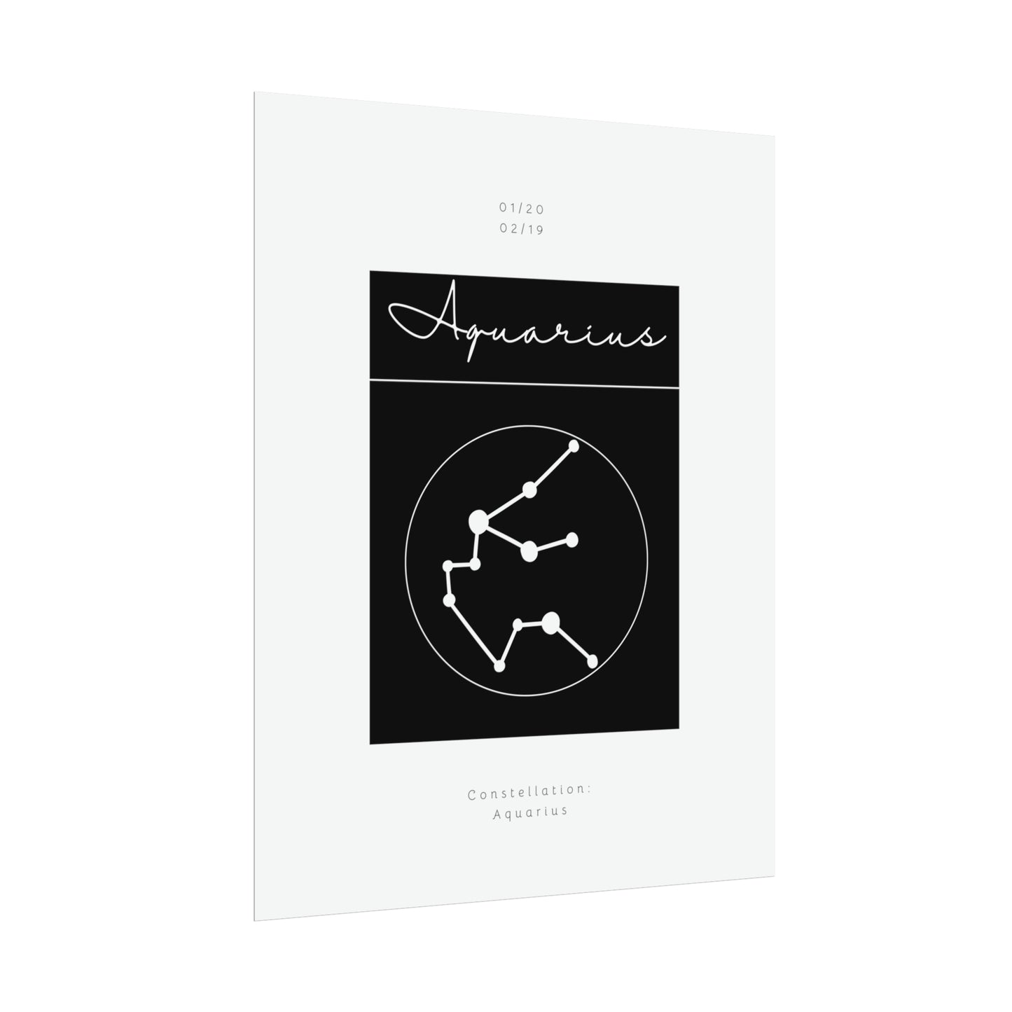 Aquarius Star Constellation Zodiac Poster