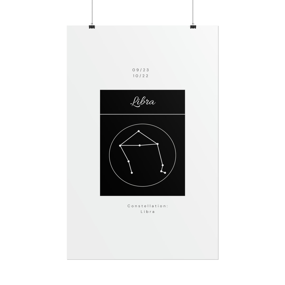 Libra Star Constellation Zodiac Poster