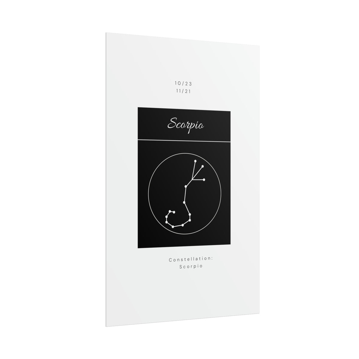 Scorpio Star Constellation Zodiac Poster